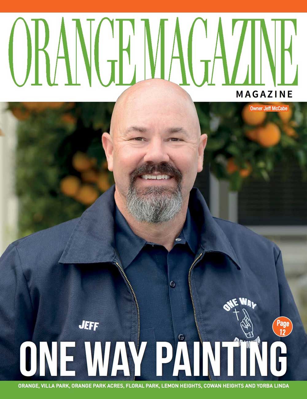 Jeff McCabe, of One Way Painting, featured on cover of Orange Magazine